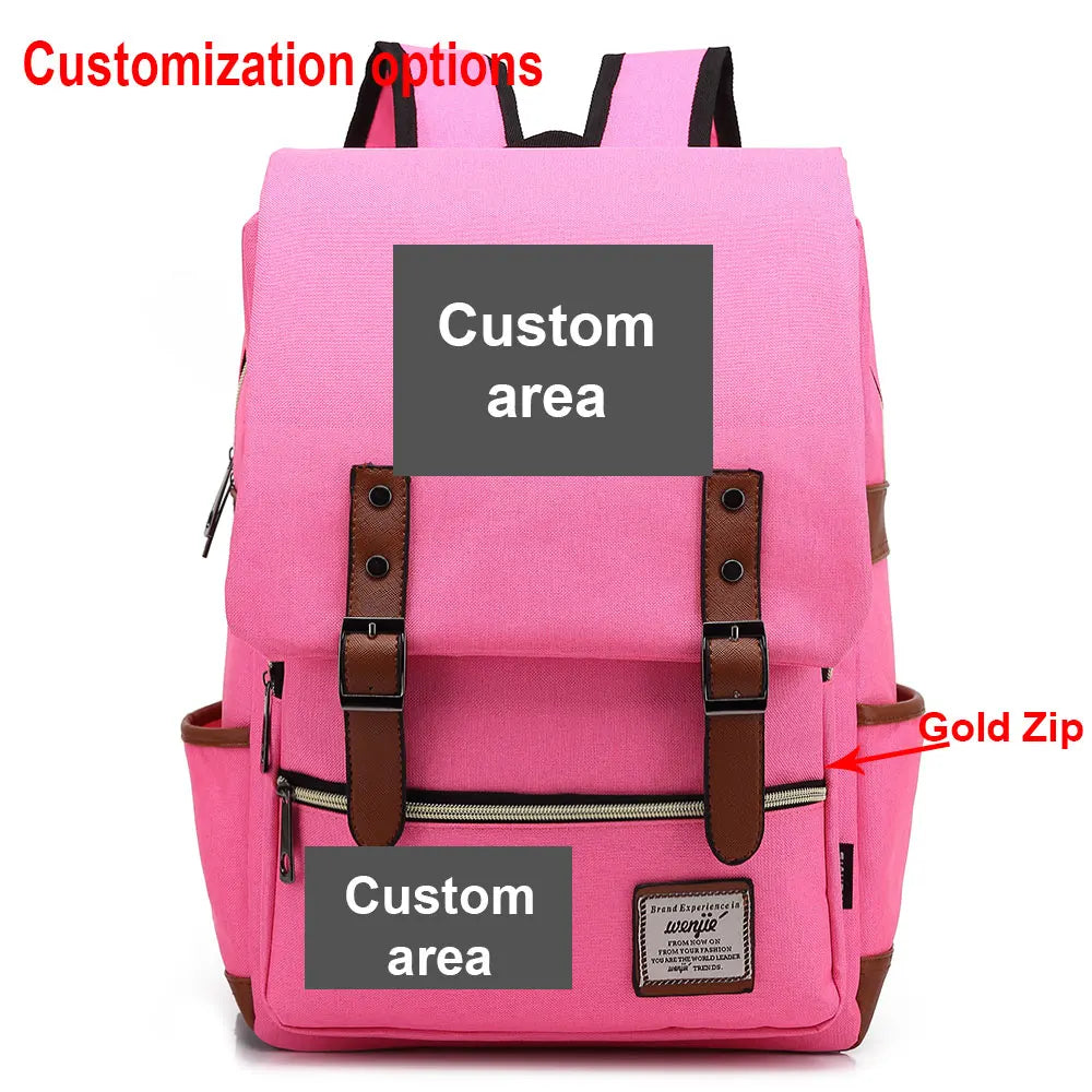 Customized Custom Made Logo Number Team Name Buckle Children School bag Teenagers Student Schoolbags Women Bagpack Men Backpack