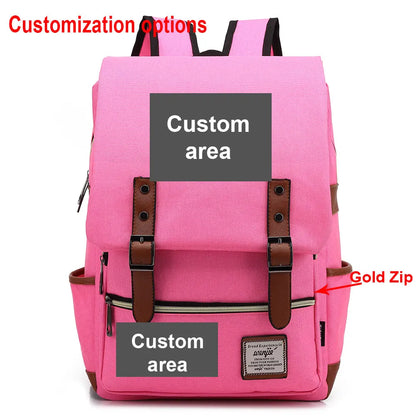Customized Custom Made Logo Number Team Name Buckle Children School bag Teenagers Student Schoolbags Women Bagpack Men Backpack