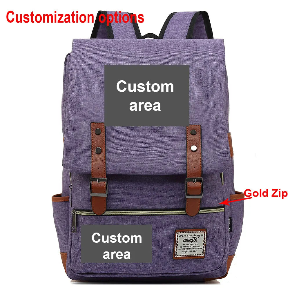 Customized Custom Made Logo Number Team Name Buckle Children School bag Teenagers Student Schoolbags Women Bagpack Men Backpack