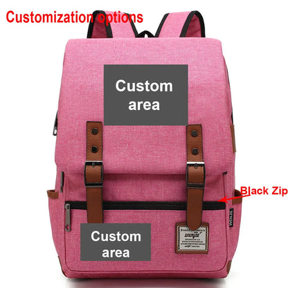 Customized Custom Made Logo Number Team Name Buckle Children School bag Teenagers Student Schoolbags Women Bagpack Men Backpack