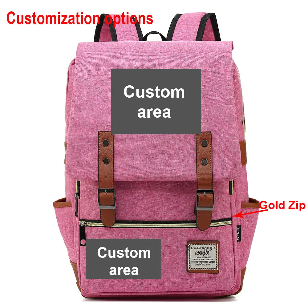 Customized Custom Made Logo Number Team Name Buckle Children School bag Teenagers Student Schoolbags Women Bagpack Men Backpack