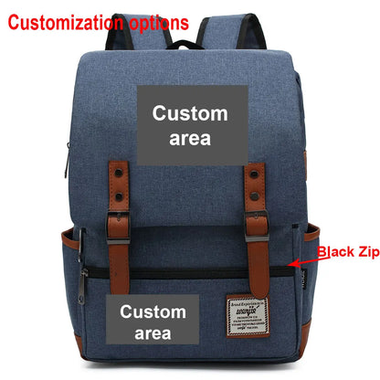 Customized Custom Made Logo Number Team Name Buckle Children School bag Teenagers Student Schoolbags Women Bagpack Men Backpack