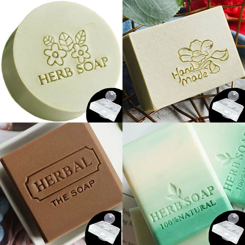 Customized Custom Soap Stamp Mold Sealing Seals For Diy Handmade Soap Making Supplies Tools Plants Tree Flower Pattern