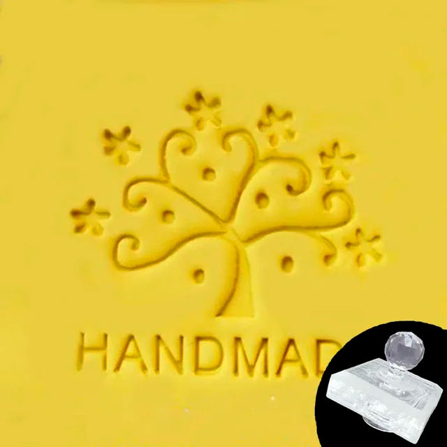 Customized Custom Soap Stamp Mold Sealing Seals For Diy Handmade Soap Making Supplies Tools Plants Tree Flower Pattern
