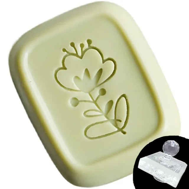 Customized Custom Soap Stamp Mold Sealing Seals For Diy Handmade Soap Making Supplies Tools Plants Tree Flower Pattern