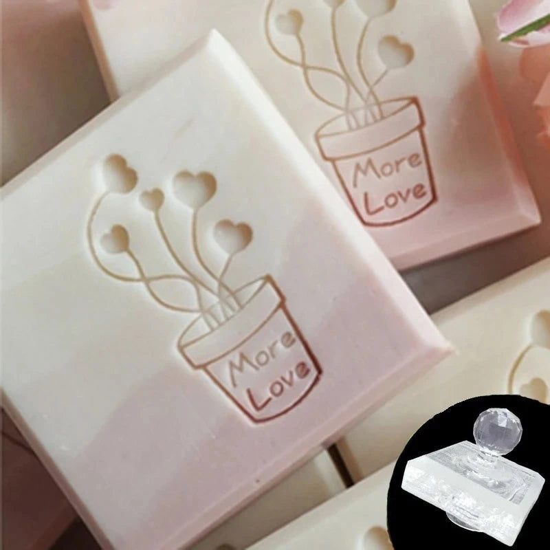 Customized Custom Soap Stamp Mold Sealing Seals For Diy Handmade Soap Making Supplies Tools Plants Tree Flower Pattern