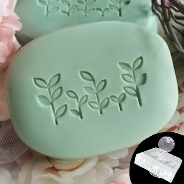 Customized Custom Soap Stamp Mold Sealing Seals For Diy Handmade Soap Making Supplies Tools Plants Tree Flower Pattern