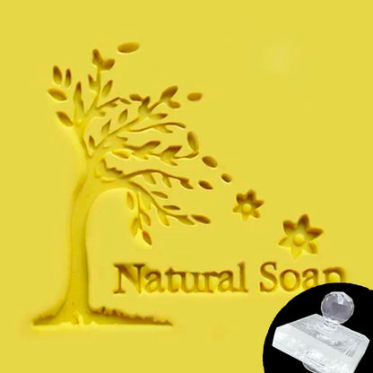 Customized Custom Soap Stamp Mold Sealing Seals For Diy Handmade Soap Making Supplies Tools Plants Tree Flower Pattern