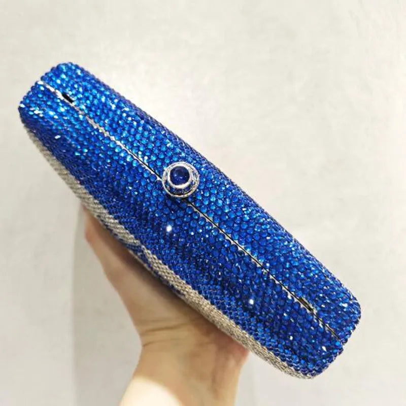 Customized Luxury Crystals Israel Flag Design Evening Bag UK USA Pattern Clutch Bags for Women Purse Stone Clutches Bags