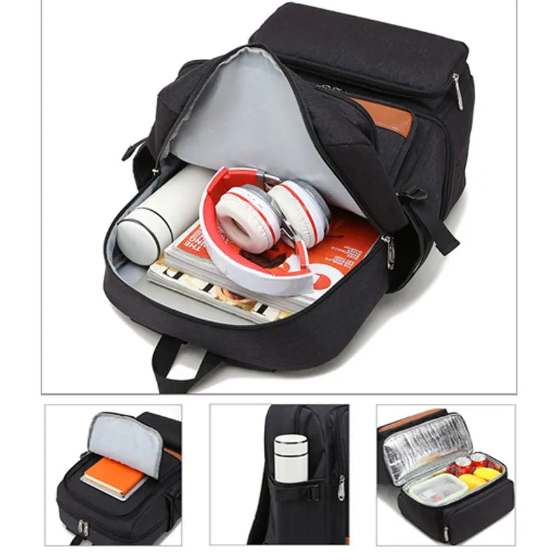 Customized Print DIY Your Like Photo or Logo Insulated Compartment Picnic Backpack USB Waterproof Cooler Bag Lunch Bag