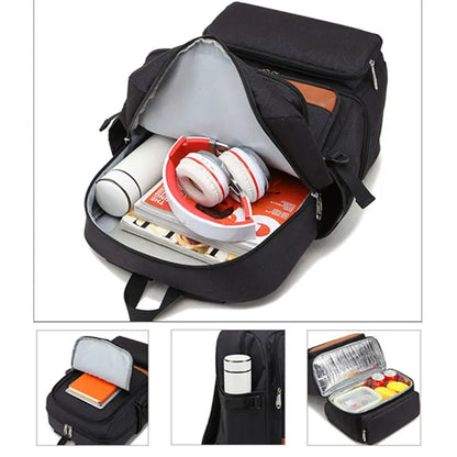 Customized Print DIY Your Like Photo or Logo Insulated Compartment Picnic Backpack USB Waterproof Cooler Bag Lunch Bag