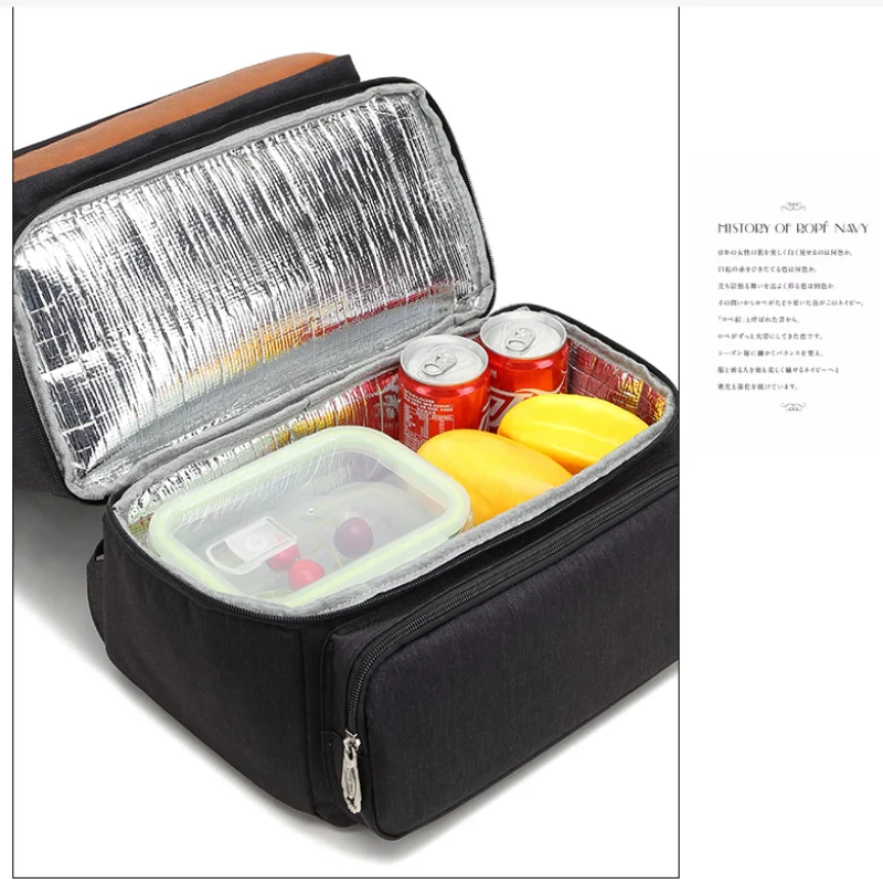 Customized Print DIY Your Like Photo or Logo Insulated Compartment Picnic Backpack USB Waterproof Cooler Bag Lunch Bag