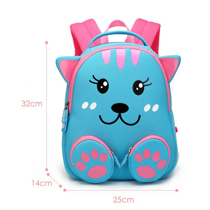 Cute 3D Blue Bear School Bags for Boys Lovely Animals Design Kids Girls Backpacks Children Students Book Bags Mochila Infantil