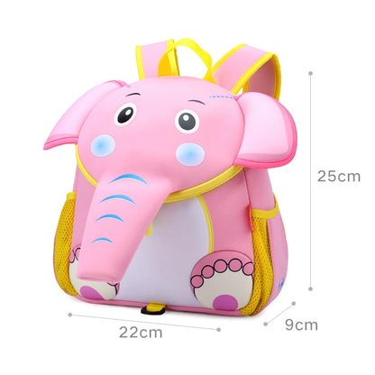 Cute 3D Elephant School Bags Blue Pink Color for Boys Girls Waterproof Light Kindergarten Kids School Backpacks Child Best Gift