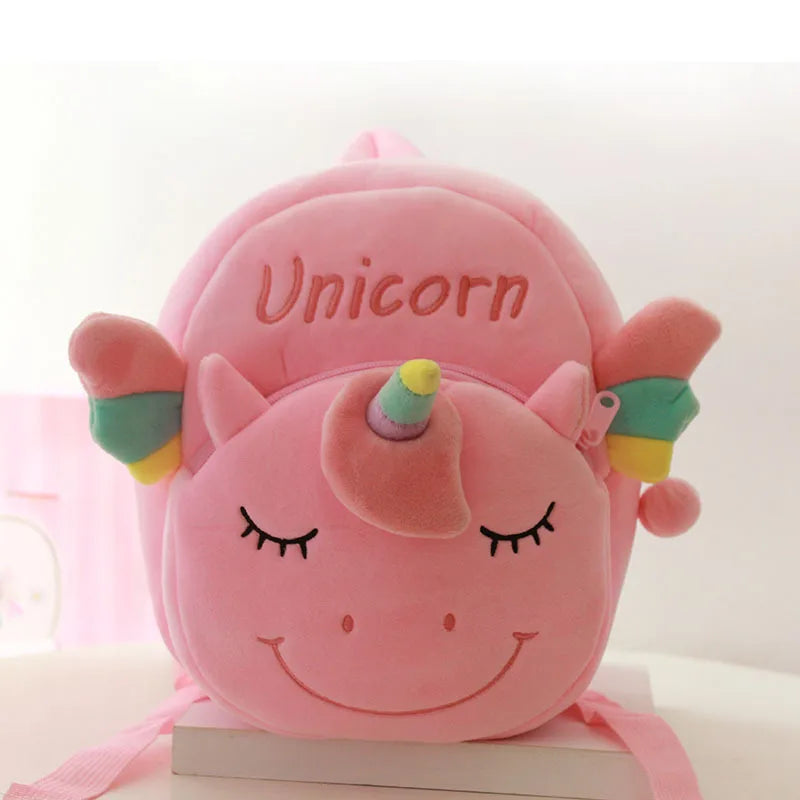 Cute 3D Unicorn School Backpack For Girls Boy Cartoon Cute Soft Plush School Bag Kids Children Schoolbag Best Gift Toy Doll Bags