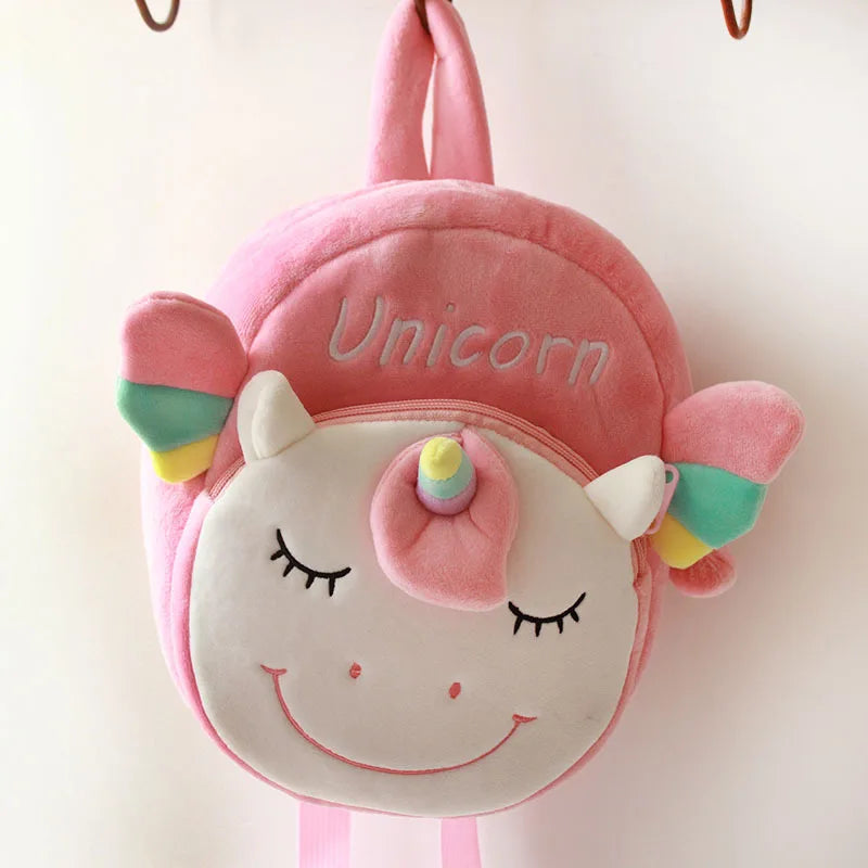 Cute 3D Unicorn School Backpack For Girls Boy Cartoon Cute Soft Plush School Bag Kids Children Schoolbag Best Gift Toy Doll Bags