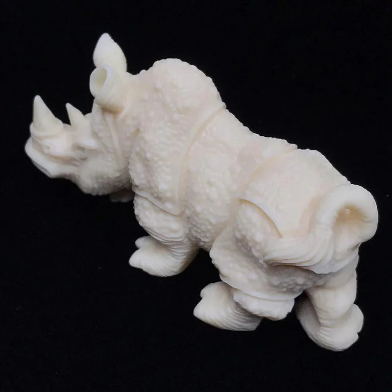 Cute Animal Rhino Decorative Statue Handmade Art Sculpture Home Room Office Car Decoration Crafts The best gift