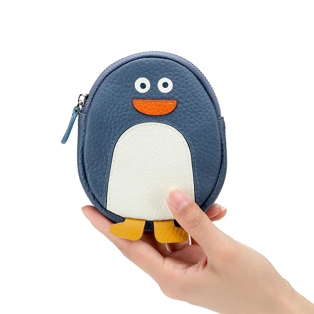 Cute Animal Wallet Storage Genuine Leather Small Handbag Mini Creative Coin Bag