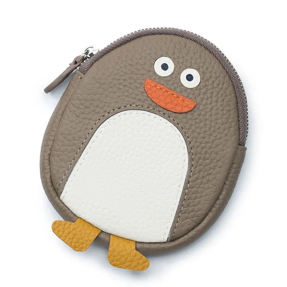 Cute Animal Wallet Storage Genuine Leather Small Handbag Mini Creative Coin Bag
