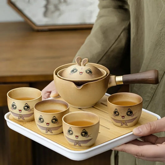 Cute Animals Ceramic Teapot Chinese Teaware Sets Travel Tea Cup Kung Fu Tea Chinese Tea Pot Portable Tea Set Drinkware Tea maker