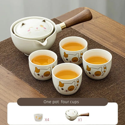 Cute Animals Ceramic Teapot Chinese Teaware Sets Travel Tea Cup Kung Fu Tea Chinese Tea Pot Portable Tea Set Drinkware Tea maker