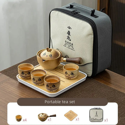 Cute Animals Ceramic Teapot Chinese Teaware Sets Travel Tea Cup Kung Fu Tea Chinese Tea Pot Portable Tea Set Drinkware Tea maker