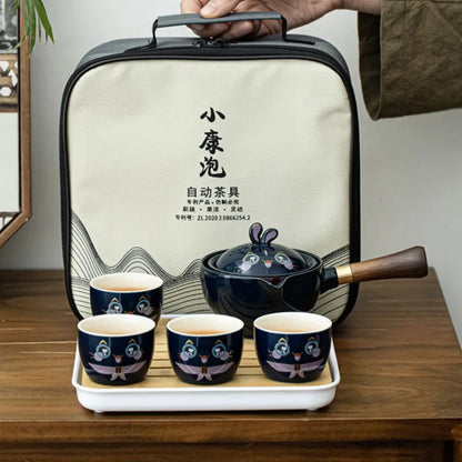 Cute Animals Ceramic Teapot Chinese Teaware Sets Travel Tea Cup Kung Fu Tea Chinese Tea Pot Portable Tea Set Drinkware Tea maker