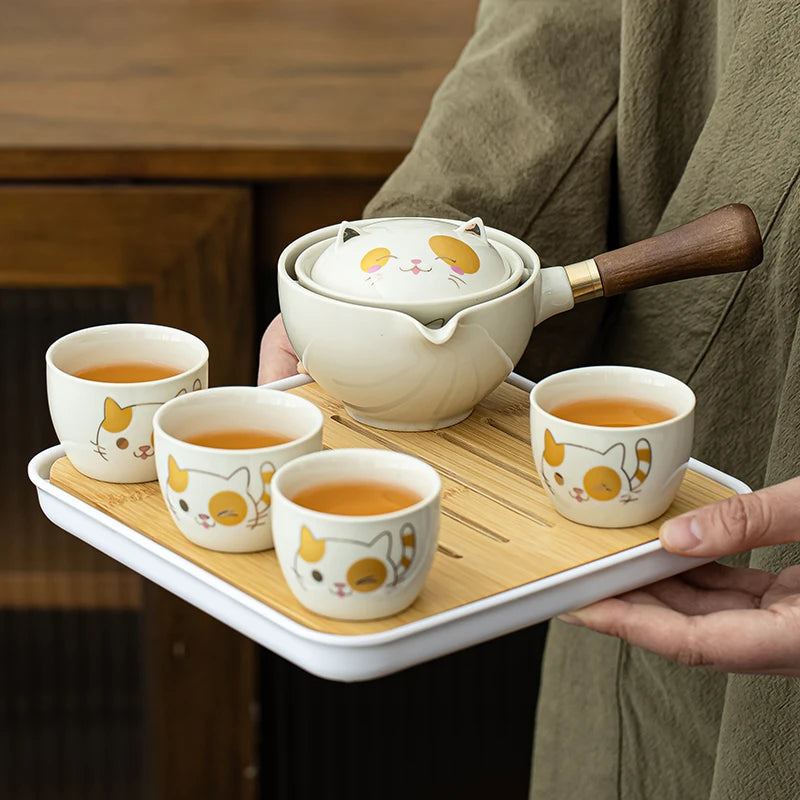 Cute Animals Ceramic Teapot Chinese Teaware Sets Travel Tea Cup Kung Fu Tea Chinese Tea Pot Portable Tea Set Drinkware Tea maker