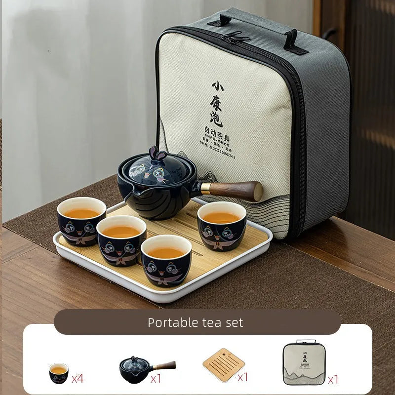 Cute Animals Ceramic Teapot Chinese Teaware Sets Travel Tea Cup Kung Fu Tea Chinese Tea Pot Portable Tea Set Drinkware Tea maker