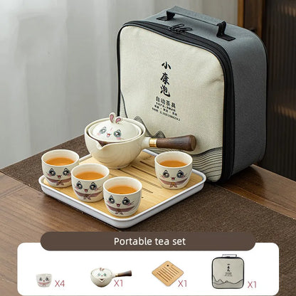 Cute Animals Ceramic Teapot Chinese Teaware Sets Travel Tea Cup Kung Fu Tea Chinese Tea Pot Portable Tea Set Drinkware Tea maker