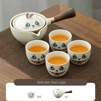 Cute Animals Ceramic Teapot Chinese Teaware Sets Travel Tea Cup Kung Fu Tea Chinese Tea Pot Portable Tea Set Drinkware Tea maker
