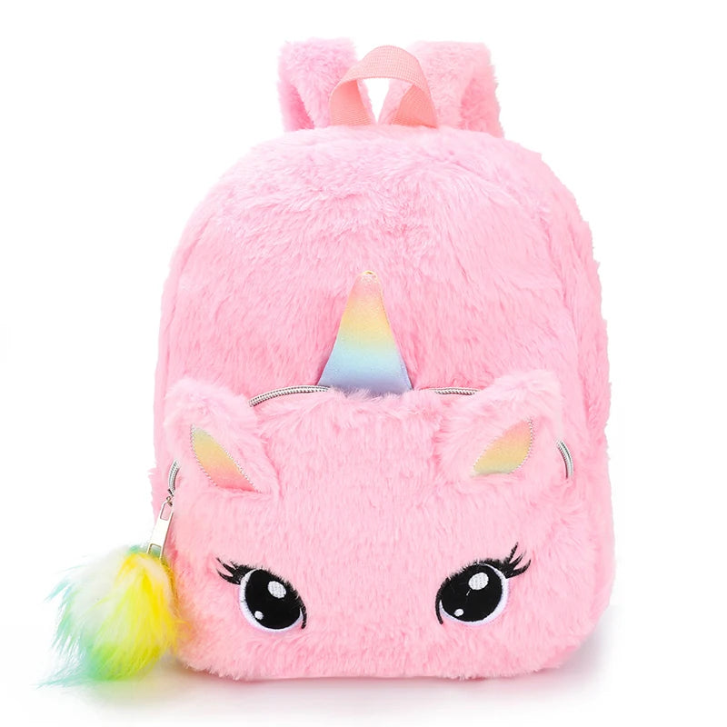 Cute Cartoon Unicorn Kids Backpacks for 3-6 Years Old Girls Children School Bag Solft Plush Kindergarten Baby Toys Snacks Bag