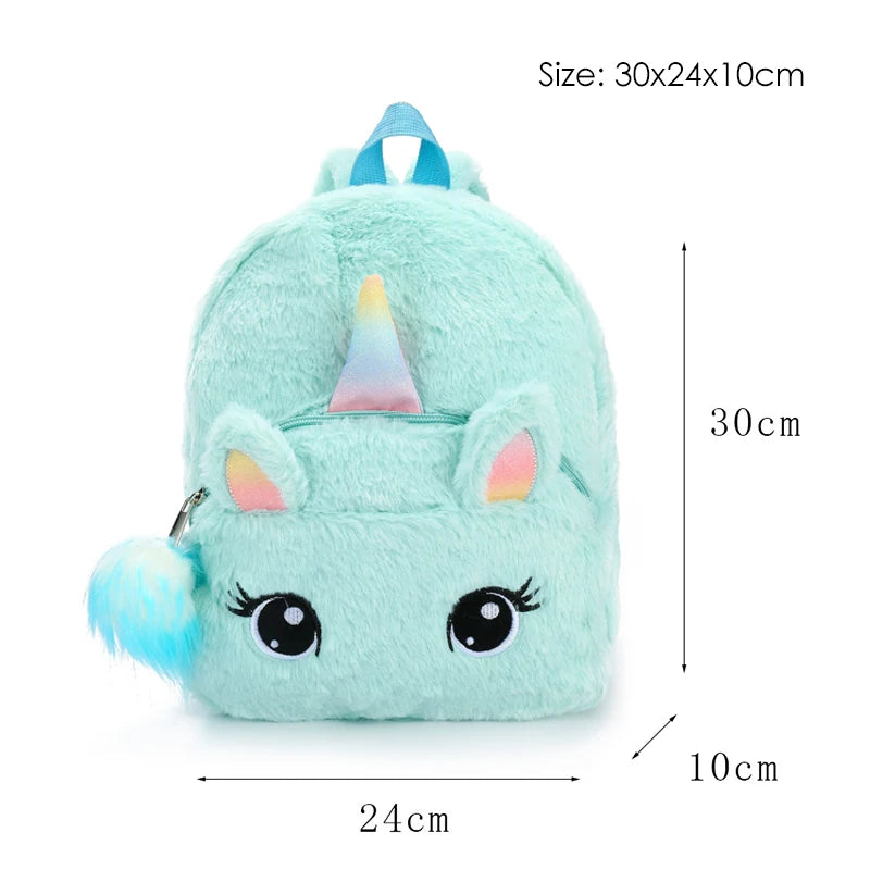 Cute Cartoon Unicorn Kids Backpacks for 3-6 Years Old Girls Children School Bag Solft Plush Kindergarten Baby Toys Snacks Bag
