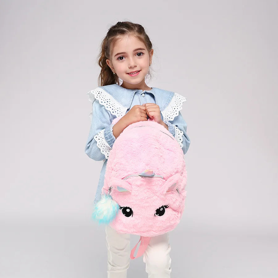 Cute Cartoon Unicorn Kids Backpacks for 3-6 Years Old Girls Children School Bag Solft Plush Kindergarten Baby Toys Snacks Bag