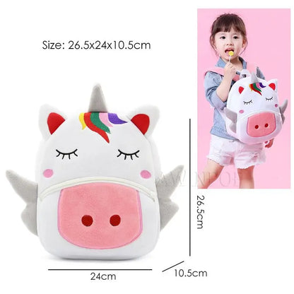 Cute Cartoon Unicorn Kids Backpacks for 3-6 Years Old Girls Children School Bag Solft Plush Kindergarten Baby Toys Snacks Bag