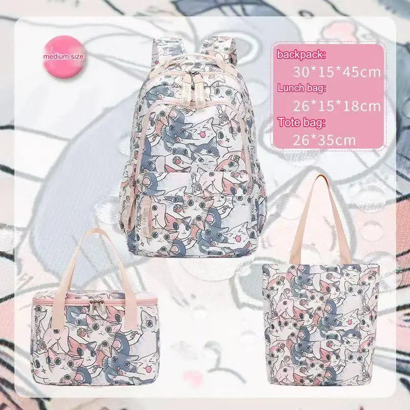 Cute Cat School Bags for Girls 2023 Kawaii Backpack Women Fashion Korean Backpacks for Students Children Cartable Scolaire Fille