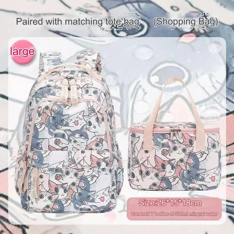 Cute Cat School Bags for Girls 2023 Kawaii Backpack Women Fashion Korean Backpacks for Students Children Cartable Scolaire Fille