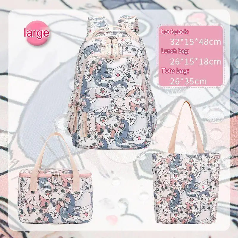 Cute Cat School Bags for Girls 2023 Kawaii Backpack Women Fashion Korean Backpacks for Students Children Cartable Scolaire Fille