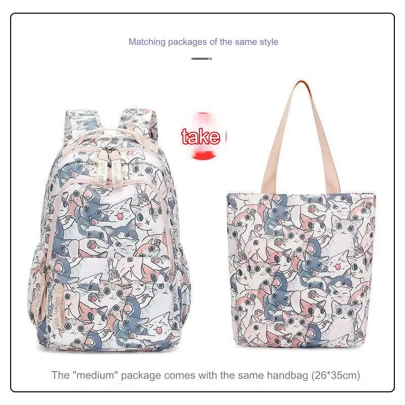 Cute Cat School Bags for Girls 2023 Kawaii Backpack Women Fashion Korean Backpacks for Students Children Cartable Scolaire Fille