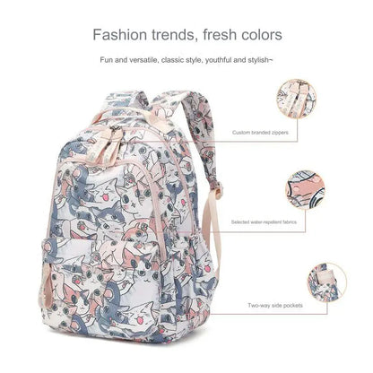 Cute Cat School Bags for Girls 2023 Kawaii Backpack Women Fashion Korean Backpacks for Students Children Cartable Scolaire Fille