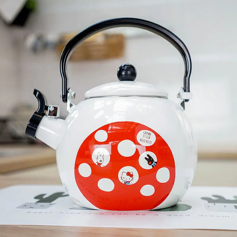 Cute Ceramic Kettle with Whistle Teapots To Boil Water Portable Kettle Induction Cooker Eletrica Utensils for Kitchen