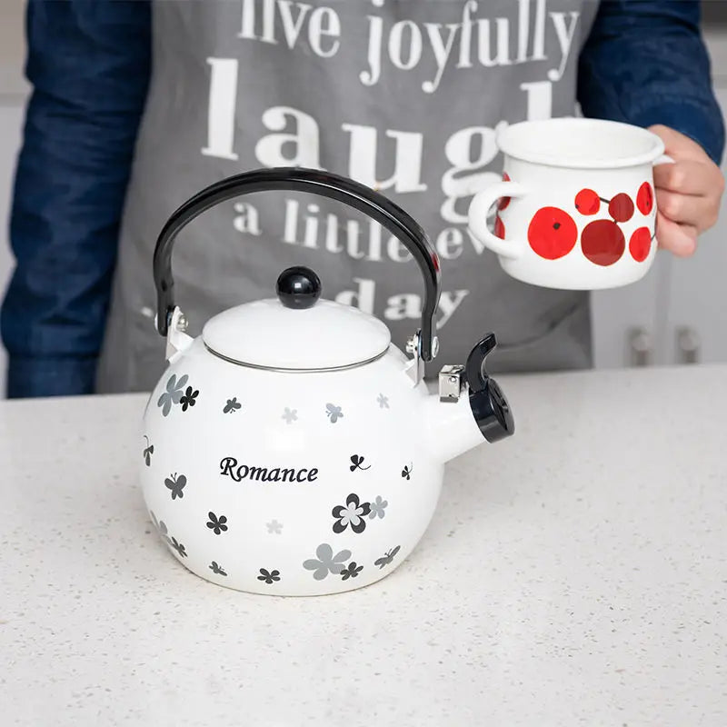 Cute Ceramic Kettle with Whistle Teapots To Boil Water Portable Kettle Induction Cooker Eletrica Utensils for Kitchen