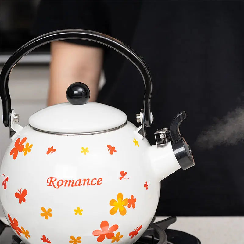 Cute Ceramic Kettle with Whistle Teapots To Boil Water Portable Kettle Induction Cooker Eletrica Utensils for Kitchen