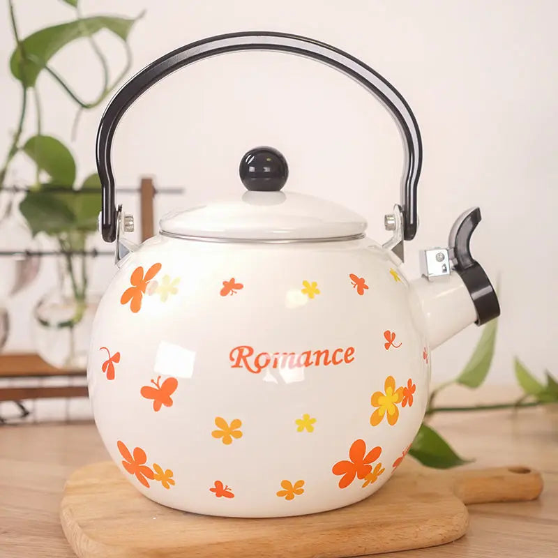 Cute Ceramic Kettle with Whistle Teapots To Boil Water Portable Kettle Induction Cooker Eletrica Utensils for Kitchen