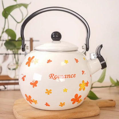 Cute Ceramic Kettle with Whistle Teapots To Boil Water Portable Kettle Induction Cooker Eletrica Utensils for Kitchen