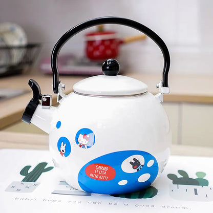 Cute Ceramic Kettle with Whistle Teapots To Boil Water Portable Kettle Induction Cooker Eletrica Utensils for Kitchen