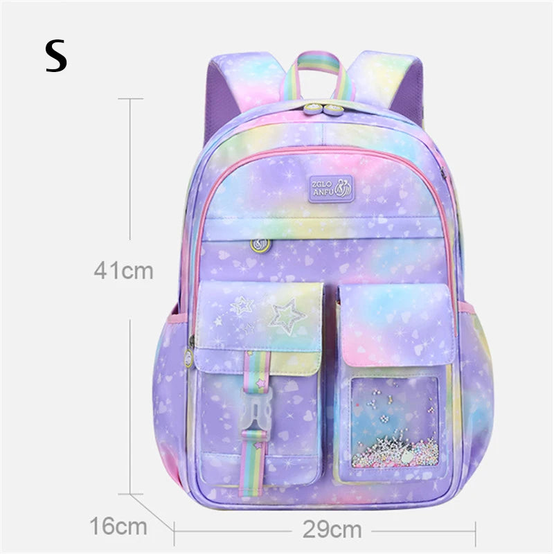 Cute Children School Backpack For Girls Waterproof School Bag Princess Students Backpack Teenager Schoolbag