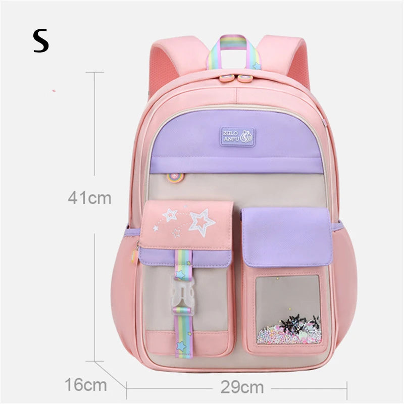 Cute Children School Backpack For Girls Waterproof School Bag Princess Students Backpack Teenager Schoolbag