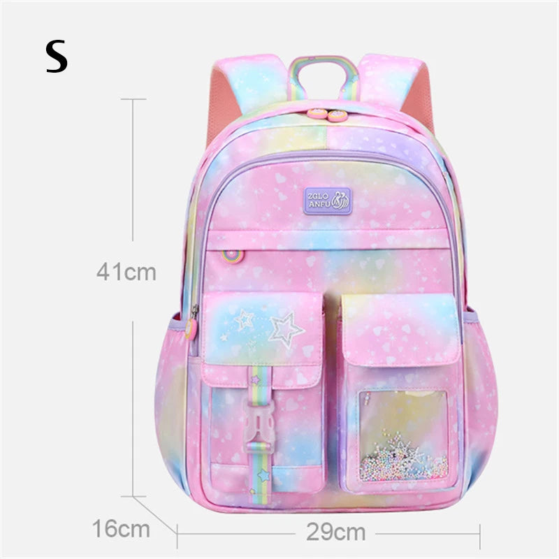Cute Children School Backpack For Girls Waterproof School Bag Princess Students Backpack Teenager Schoolbag