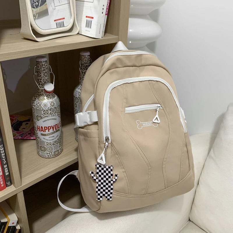 Cute Female Backpack Casual Laptop College Student Rucksack Nylon Teenage Boy Girl School Bag Multi Pocket Women Bagpack 2023